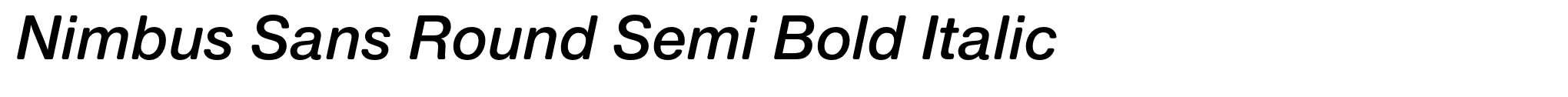 Nimbus Sans Round Semi Bold Italic image
